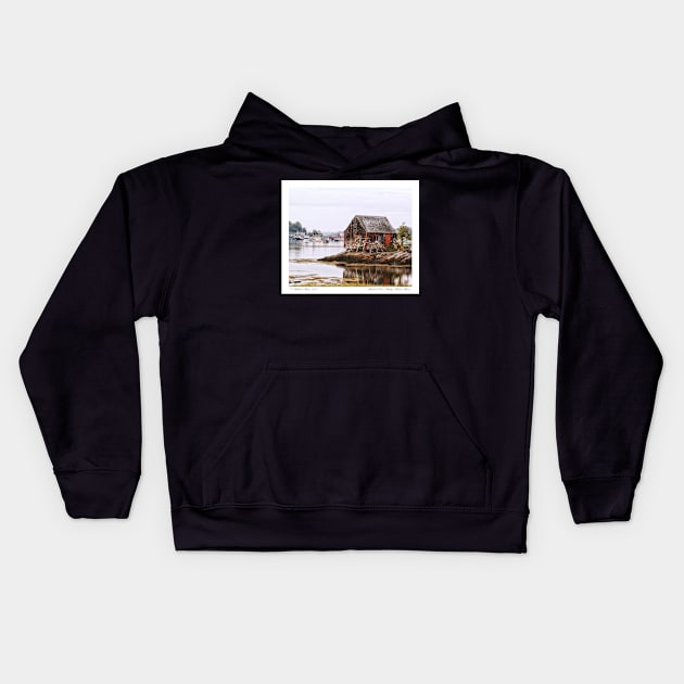 Mackerel Cove Bailey Island Maine Kids Hoodie by BeanME